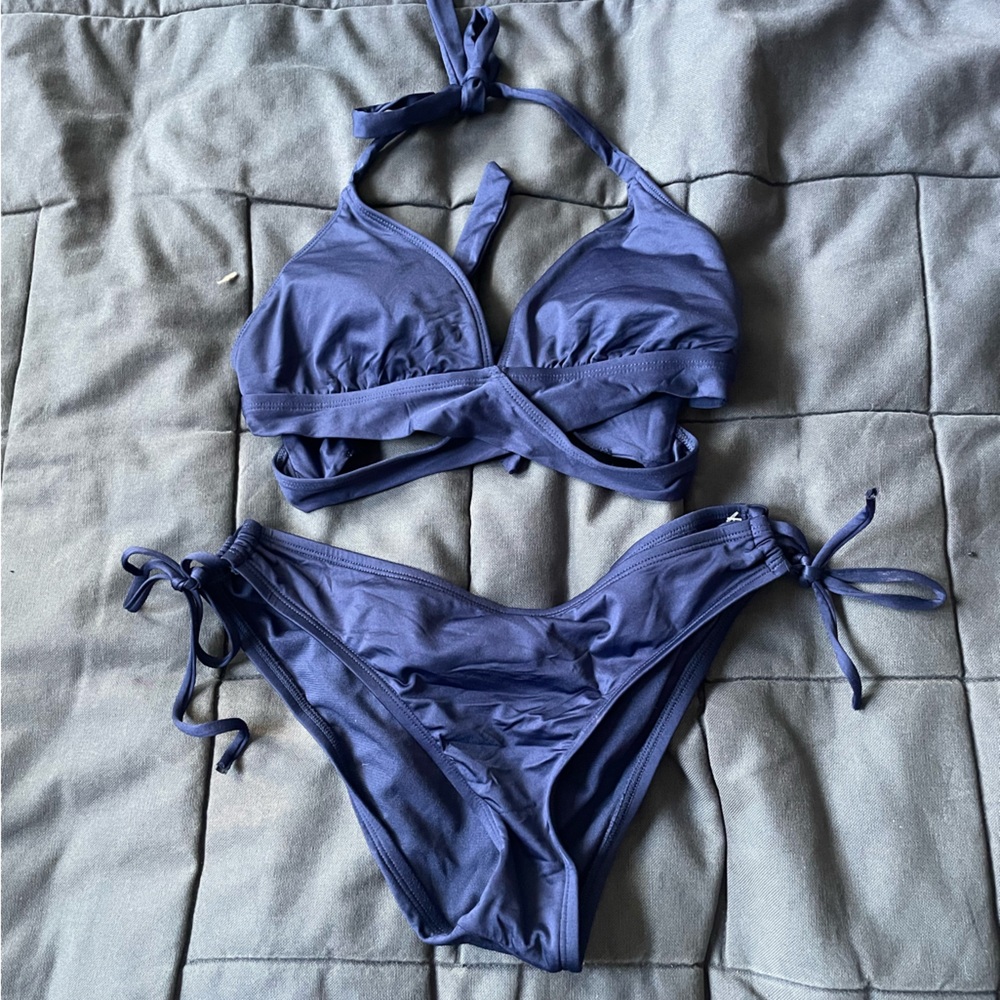 Blue Tie Bikini